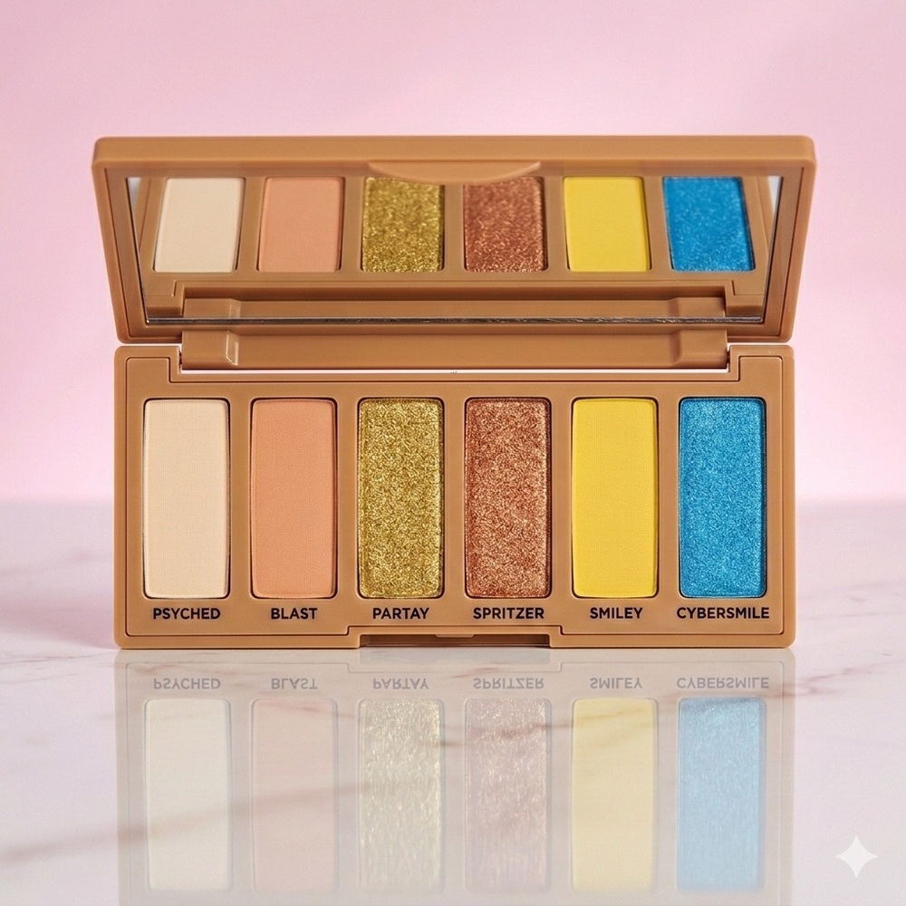 NIB Urban Decay x Smiley Naked Mini Eyeshadow Palette - MuchO Happy - 6 Shades - Picture 2 of 6